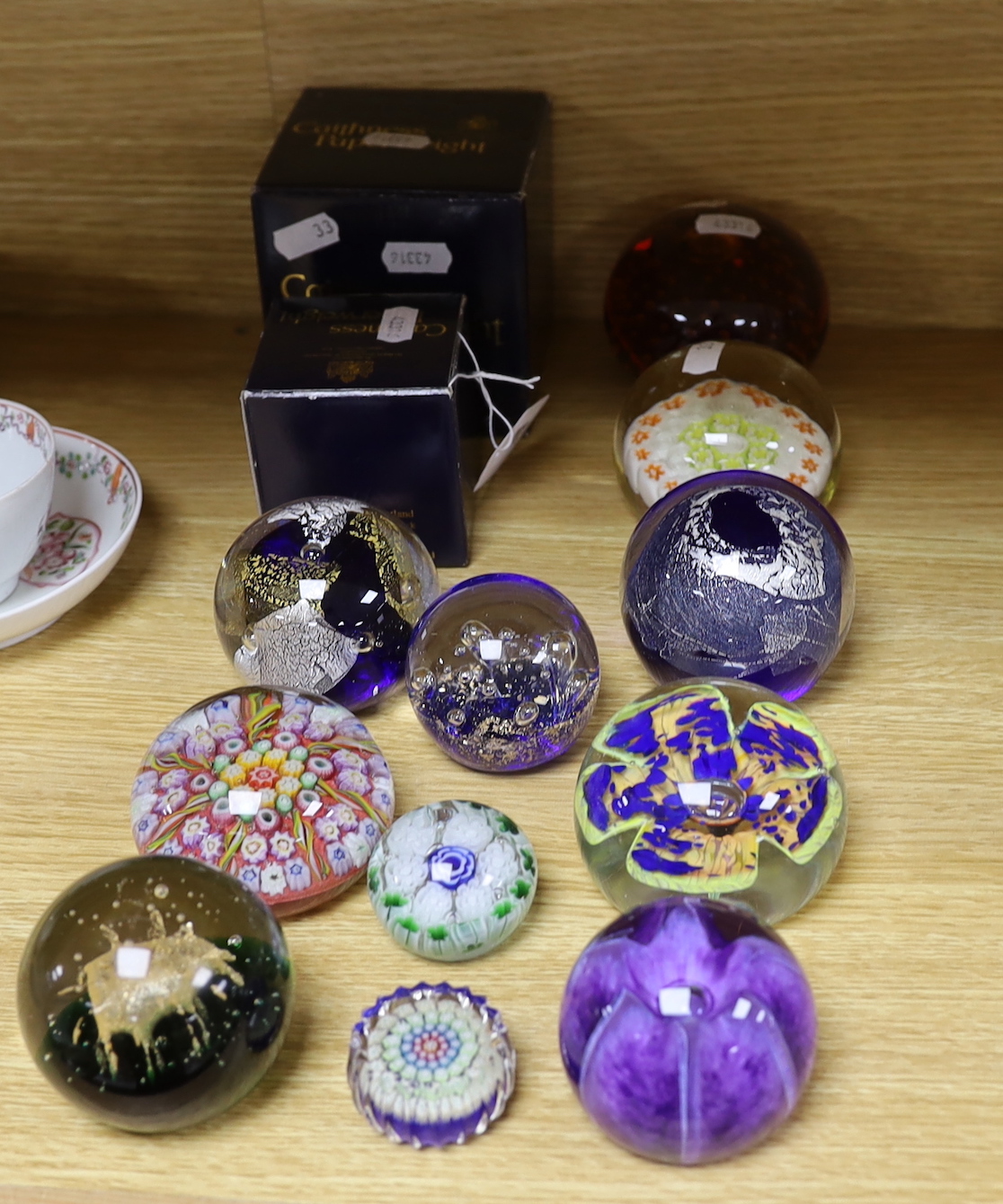 A selection of thirteen mixed decorative paperweights